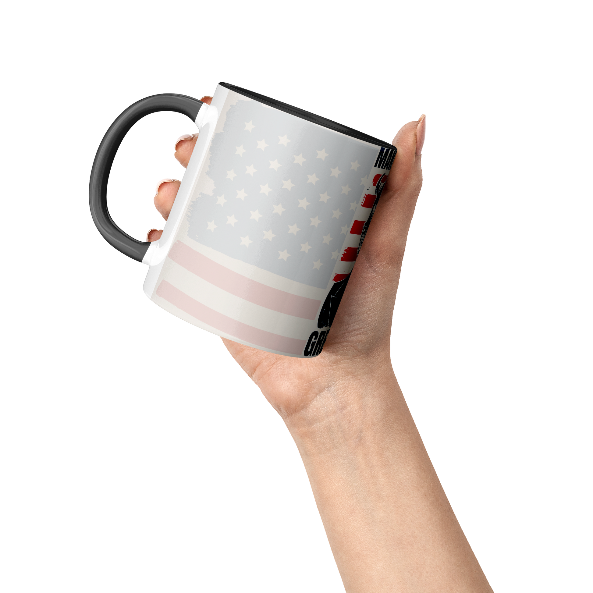 MAGA_KING_11oz_Black_Accent_Mug_Accent_Mug_Raised_Hand_LH_Mockup.png